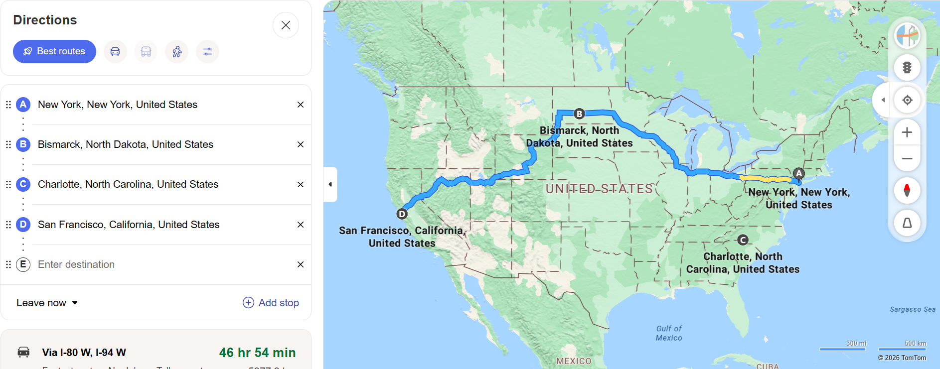 Bing Maps USA Interface